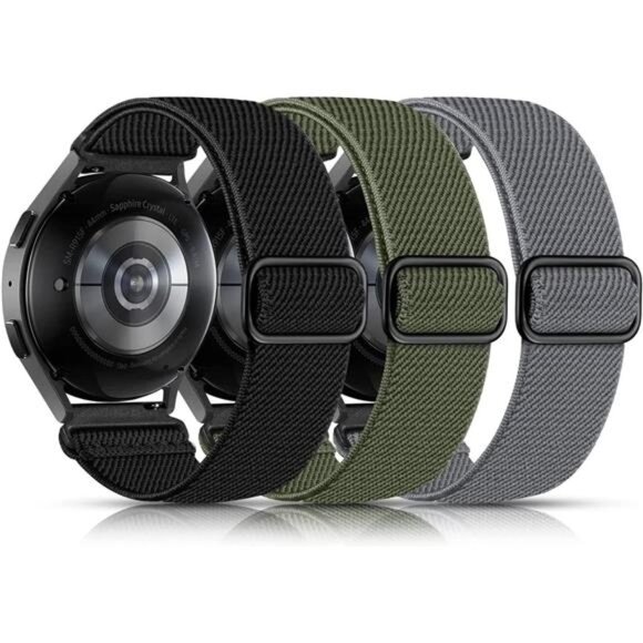 Elastic Bands Compatible with Samsung Galaxy Watch 7 6 5 4 40mm 44mm/Watch 6 4 - Picture 1 of 7